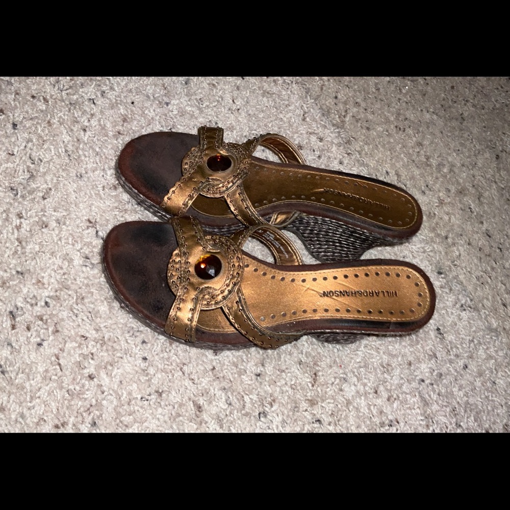 Hilliard&Hanson Bronze Sandals Size 7